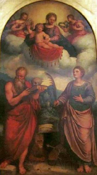 Girolamo Troppa Madonna and Child in glory with Norge oil painting art